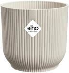 Elho Blumentopf Vibes Fold Rund &Oslash; 30 cm Leinenwei&szlig;