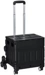 HOMCOM Einkaufswagen Kunststoff Aluminiumlegierung Schwarz 52L x 48B x 100H cm