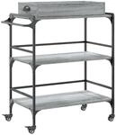 vidaXL K&uuml;chenwagen Grau Sonoma 81,5x41x92,5 cm Holzwerkstoff 842344