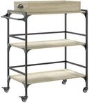 vidaXL K&uuml;chenwagen Sonoma-Eiche 81,5x41x92,5 cm Holzwerkstoff 842342