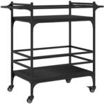 vidaXL K&uuml;chenwagen Schwarz 82x40x78,5 cm Holzwerkstoff 842361