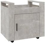vidaXL B&uuml;rowagen Betongrau 60x45x60 cm Holzwerkstoff 816612