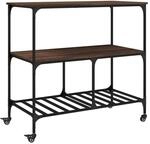 vidaXL K&uuml;chenwagen Braun Eichen-Optik 100x50x95 cm Holzwerkstoff 842310