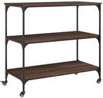 vidaXL K&uuml;chenwagen Braun Eichen-Optik 102x50x95 cm Holzwerkstoff 842325
