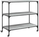 vidaXL K&uuml;chenwagen Grau Sonoma 102x50x95 cm Holzwerkstoff 842324