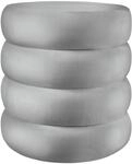 Tectake Sitzhocker Mit Stauraum Altu Rund 42 x 42 x 47 cm 42 x 42 x 47 cm Samtoptik