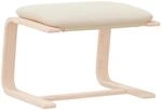 vidaXL Fu&szlig;hocker Creme 51x41x40 cm Stoff