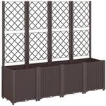 vidaXL Pflanzk&uuml;bel mit Rankgitter Braun 160x40x140 cm PP 2160800