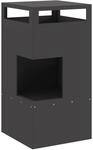 vidaXL Feuerstelle Schwarz 50 x 50 x 100 cm Stahl 858932