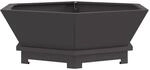 vidaXL Feuerstelle Schwarz 75 x 75 x 28 cm Stahl 858996