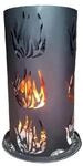 Lex Feuers&auml;ule 60cm mit Feuerrost und Sch&uuml;rhaken Feuertonne Feuerkorb Ascherost