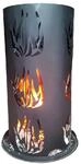 Lex Feuers&auml;ule 80cm mit Feuerrost und Sch&uuml;rhaken Feuertonne Feuerkorb...