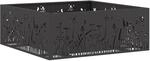 vidaXL Feuerstelle Schwarz 80 x 80 x 30 cm Stahl 858928