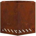 vidaXL Rauchfreier Feuerkorb Braun 58 x 58 x 51 cm Wetterfeststahl 858981