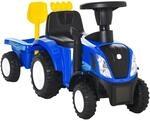 HOMCOM Kinder Rutschauto NEW HOLLAND Laufhilfe mit Hupe 91 x 29 x 44 cm