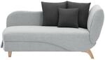 Vente-unique Recamiere Mit Schlaffunktion Penelope Hellgrau 160 cm