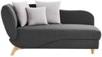 Vente-unique Recamiere Mit Schlaffunktion Penelope Anthrazitgrau 160 cm