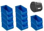 SparSet 10 x Blaue Sichtlagerbox 3.0 Mit Abdeckung HxBxT 12,5 x 14,5 x 23,5 cm 2,8