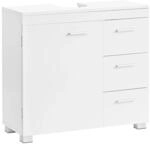 Vasagle Waschbeckenunterschrank 30 cm x 70 cm x 64 cm Wei&szlig;