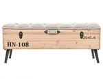 vidaXL Sitzbank mit Stauraum 110 cm Massivholz Tanne