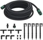 vidaXL Tropfschlauch Schwarz 10 m Gummi 155868