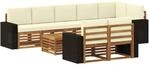 vidaXL Sofagarnituren Massivholz Akazie 3384541