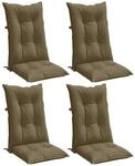 vidaXL Hochlehner-Auflagen 4 Stk Melange Taupe 120x50x7 cm Stoff 4002371