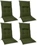 Beautissu HighLux HL Hochlehner 120x52x7cm Dunkelgr&uuml;n 4tlg