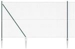 vidaXL Zaunpfosten Gr&uuml;n 10 x 1,5 m 60 x 60 mm Maschen Stahl und PVC 3351160