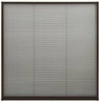 vidaXL Insektenschutz-Plissee f&uuml;r Fenster Aluminium Braun 120x120 cm 148656