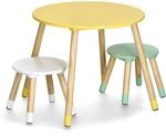 Zeller Kinder-Sitzgarnitur MDF/Kiefer 60 cm x 60 cm x 45 cm 3-teilig Bunt