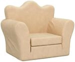 vidaXL Schlafsofa f&uuml;r Kinder Creme Weicher Pl&uuml;sch 357055