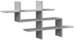 vidaXL Wandregal Betongrau 124,5x18x60,5 cm Holzwerkstoff 853266