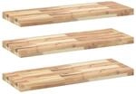 vidaXL Schweberegale 3 Stk 80x30x4 cm Massivholz Akazie Unbehandelt 3279453