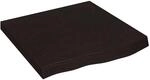 vidaXL Wandregal Dunkelbraun 60x60x2-6 cm Massivholz Eiche Behandelt 363775