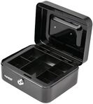 HMF 10120-02 Geldkassette Abschlie&szlig;bar Kasse M&uuml;nzeinsatz 5 M&uuml;nzf&auml;cher 20 x 16 x 9