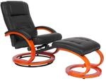 MCW Relaxsessel Aprilia mit Hocker Schwarz