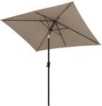 Sekey 300 x 200 cm Kurbelschirm Sonnenschirm mit Aluminium Mast