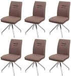 MCW Esszimmerstuhl H70 6er-Set Lehnstuhl Braun
