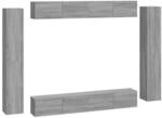 vidaXL 8 Tlg TV-Schrank-Set Grau Sonoma Holzwerkstoff 3114300