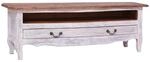 vidaXL TV-Schrank 120x30x40 cm Wei&szlig; Altholz Massiv 283902