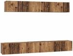 vidaXL TV-Schrank Set Wandmontiert 5-Tlg Altholz Holzwerkstoff 3393384