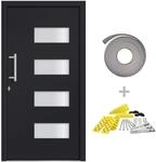 vidaXL Haust&uuml;r Aluminium und PVC Anthrazit 100x210 cm 3056828