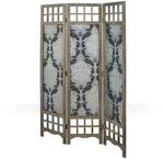 Homestyle4u 3-tlg. Paravent in Braun 120x170 cm 976