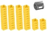 SuperSparSet 48 x Gelbe Sichtlagerbox 1.0 Mit Abdeckung HxBxT 6 x 10 x 10 cm 0,4