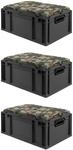 PROREGAL Sparset 3x Eurobox Nextgen Seat Box Camouflage HxBxT 26,5x40x60cm 44...