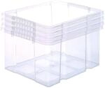 BigDean 4x Stabile Kunststoffbox Eurobox Dreh Stapelbar 44x35x24cm Passt in