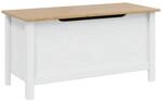vidaXL Aufbewahrungsbox Hill Wei&szlig; und Honigbraun 90 x 40 x 45 cm 42025032