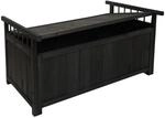 MCW Aufbewahrungstruhe O13 Auflagenbox Tanne Holz MVG 53x108x60cm Anthrazit
