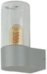 EASYLIGHT Wandlampe Au&szlig;en Grau 19,7 CM Hoch Klein Aluminium Druckguss Glas IP44